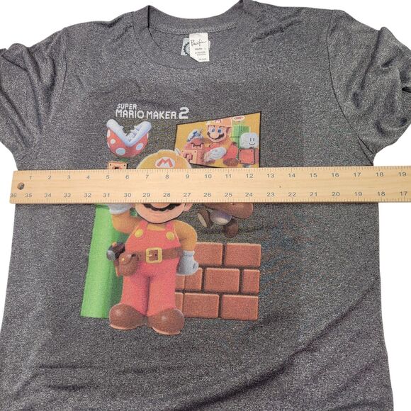 Super Mario Brothers 2 - Nintendo - Short Sleeve Tee - Gray - Size Large - Picture 6 of 7